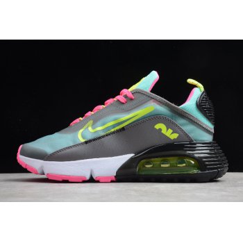 Nike Air Max 2090 Dark Grey Magenta-Pink Green-Lemon CT7698-007 Shoes